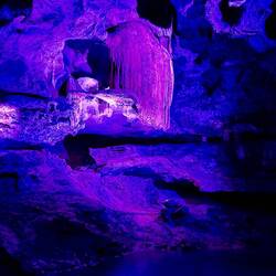 They turn on a light show at one of the larger canyons.