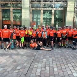 The group at the start of Stage 2