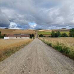 Am Rucksack und der Gangart erkennt man seine Mitpilger. Gänzlich Fremde stoßen nur selten dazu.