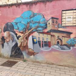 Jakobswegmotive wohin man sieht.