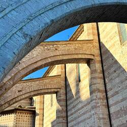 Flying buttress at the Basilica di Santa Chiara