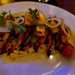 Abendessen im Hotel,das ich noch mit Agnes und Frank genossen habe