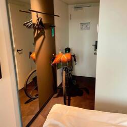 Nobody complains when I take my dirty bike up to my room. I told them it is very clean 😜