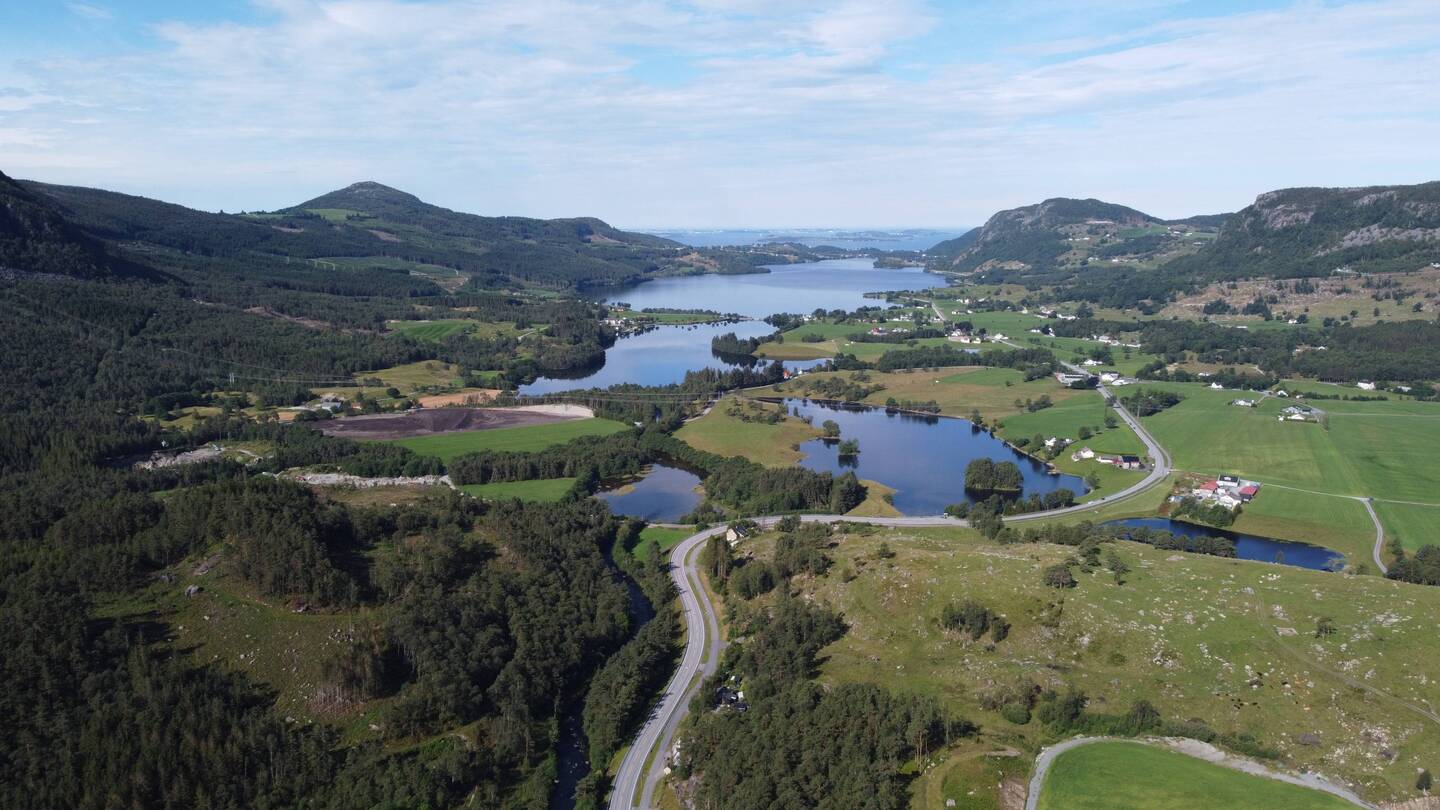 Drohnenbild in Richtung Stavanger