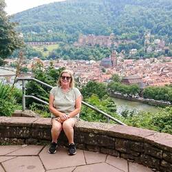 Looking across the Neckar river from the philosophers walk