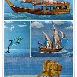 Mosaic murals at the Mutrah Fish Market — Muscat, Oman.