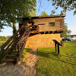 Block House built to withstand small cannons and roof torches