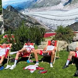 In Fiesch gab es Raclette und ein Interview mit Jens