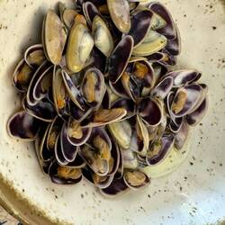 The local clams are small but delicious!