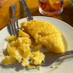 Potato omelet. Light and nice as a side dish.