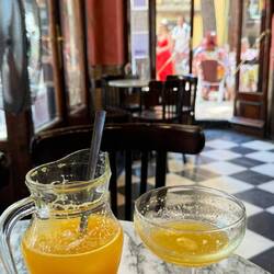 Gin, vodka, procesco, and fresh squeezed Valencian OJ.