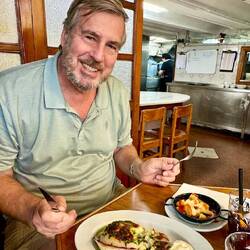 Back at our little bar to try the grilled Sepia (cuttlefish).