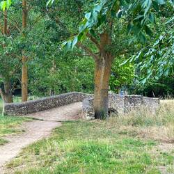 On the way into Sahagun pilgrims cross over this bridge