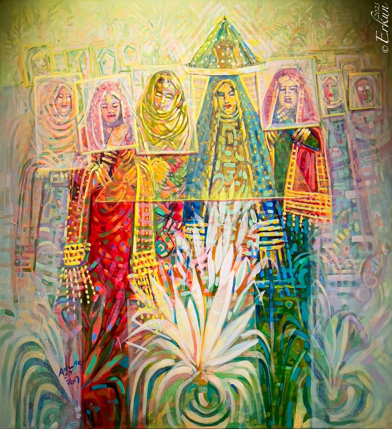 National Museum ... Untitled painting by Anwar Sonya — Muscat, Oman