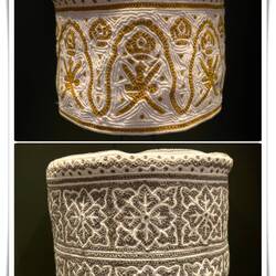 National Museum ... Men's caps (kimēm) ... 21st century — Muscat, Oman.