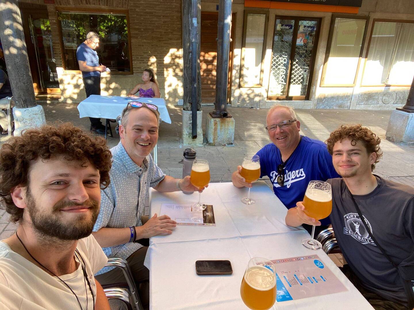 Aden (24, far left), me, Rick, and Alex (20 tomorrow, pre-winnings)