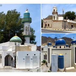 Mosques as we make our way from the museum to Murray — Muscat, Oman.