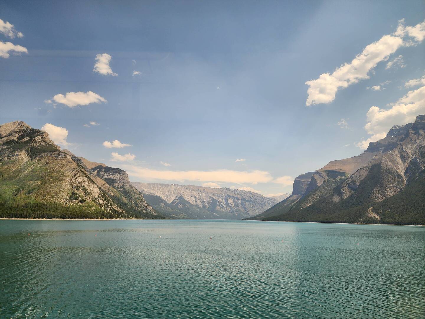Lake Minnewanka "Water of the Spirits", glacial lake in the astern area of Banff.