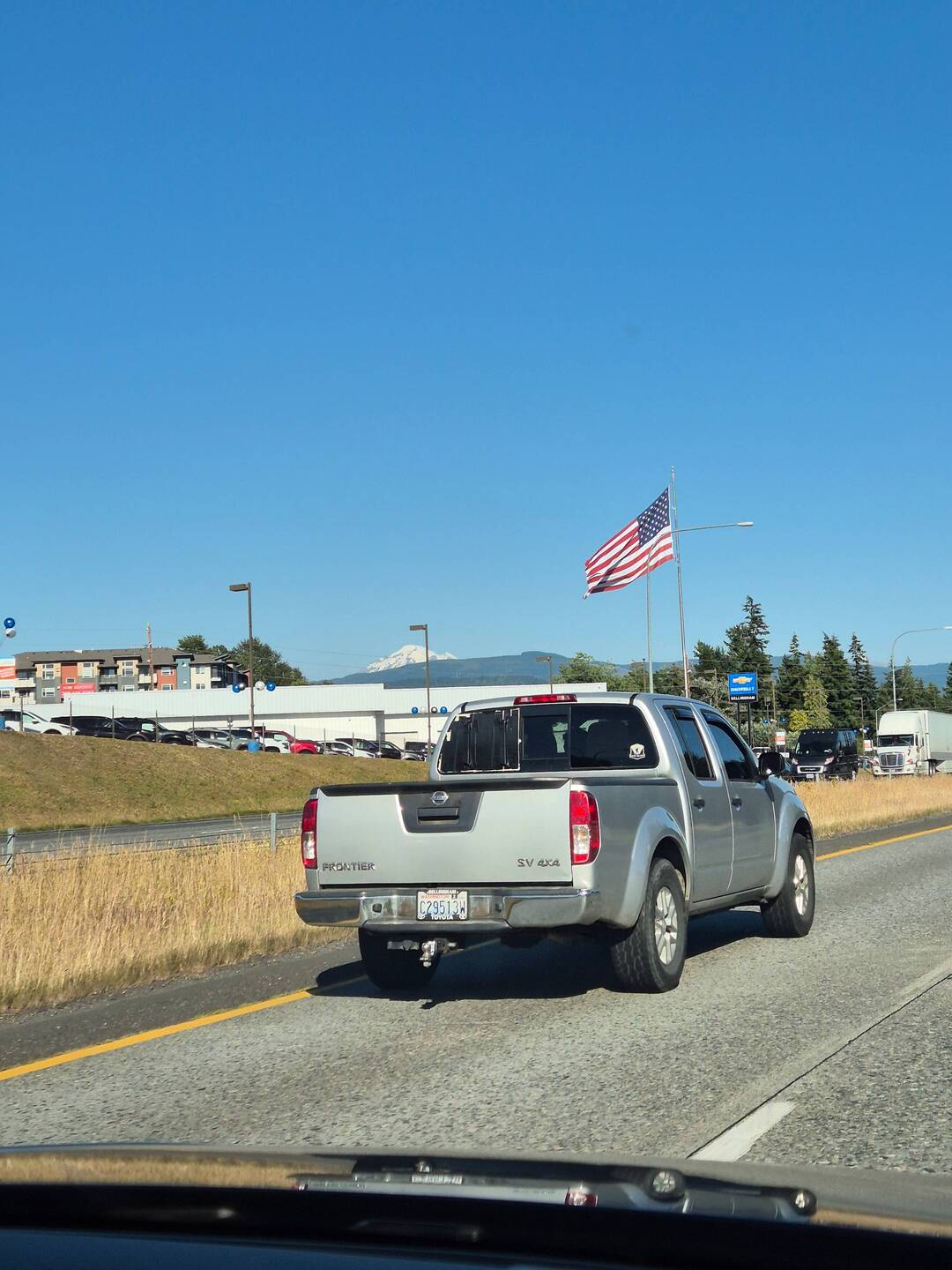 na een hoop gedoe de grens usa over naa Laconner