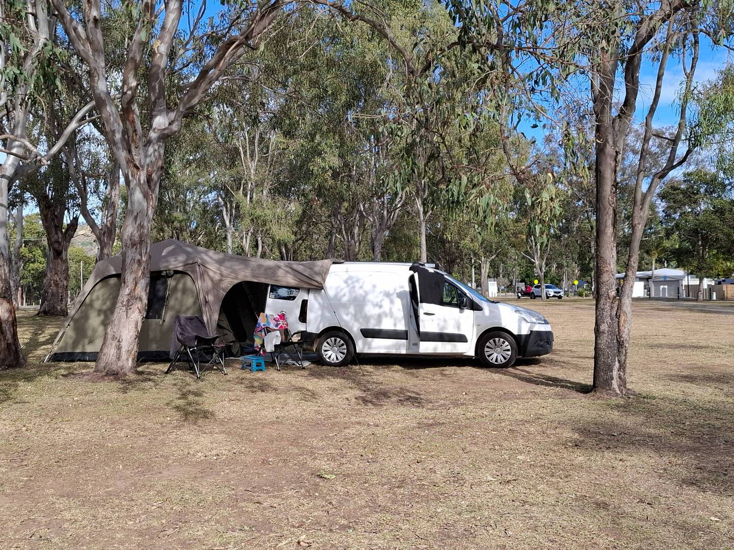 Camp set up at Lake Somerset