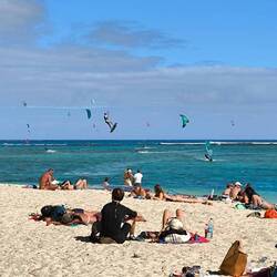 Der Strand für die sportlich Aktiven...