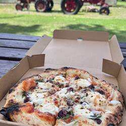 Well deserved Pizza after the hike.