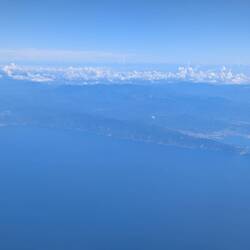 Cinque Terre from the air as we flew back from Pisa to Amsterdam