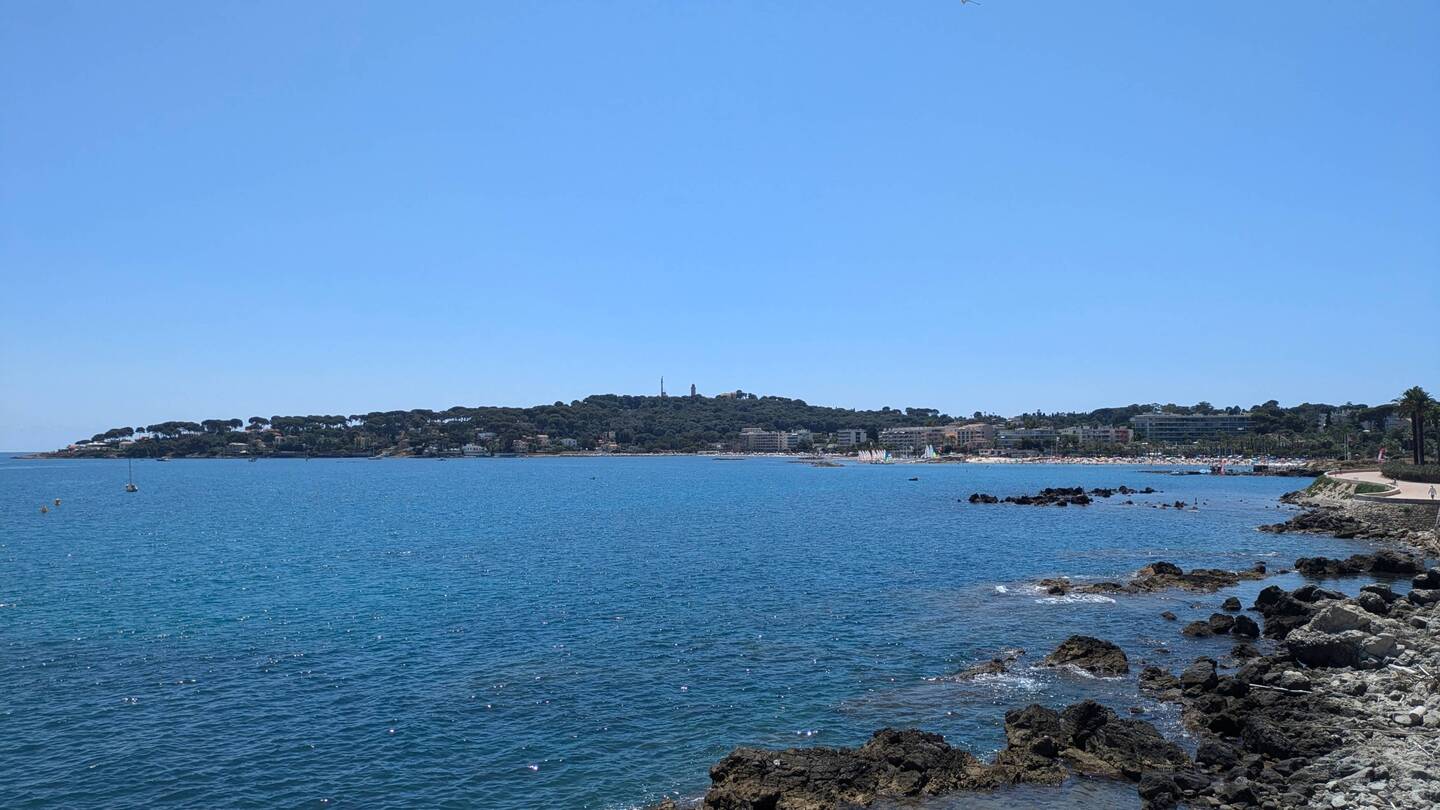 The main beach at Antibes