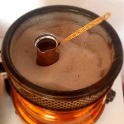 Zum Frühstück gab es einen echten griechischen Kaffee ☕ Selbstgemacht 😁