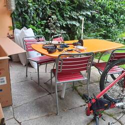 Das Rocky muss noch in den minimierten Kinder-Bike-Karton und der Grossteil des Gepäcks