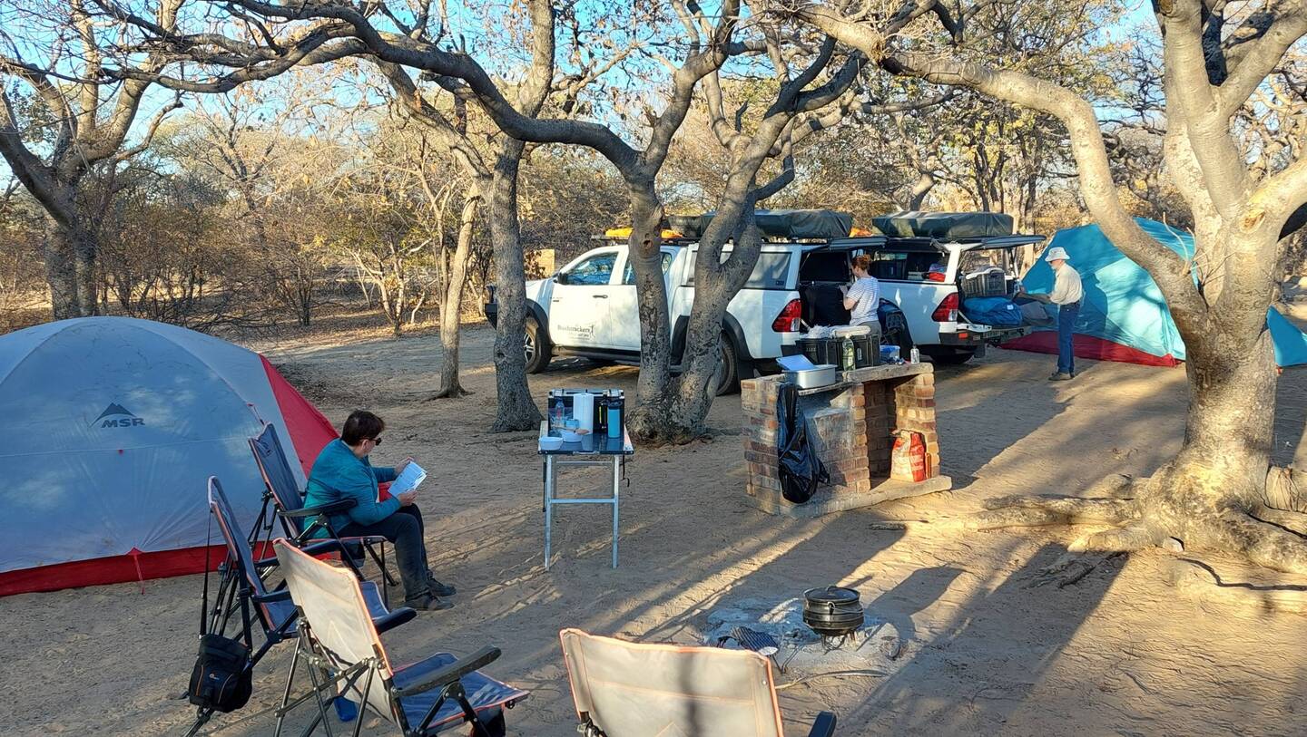 Set up at Khama Rhino Sanctuary