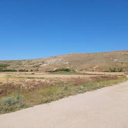 Die einzige Steigung der Etappe - der Alto de Mostelares.