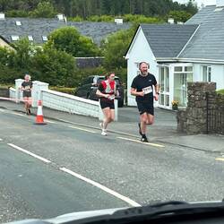 Would have gone to the beach, but these fools blocked our path! NVM, Taylor, 2025 half marathon?