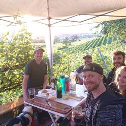 BBQ at Daniel's vineyard