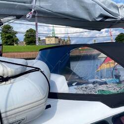 Liegeplatz mit Blick auf die Burg