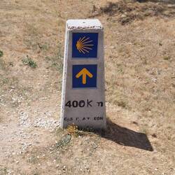 Noch 400 Kilometer bis nach Santiago. Am Ende des Tages sind es 389.