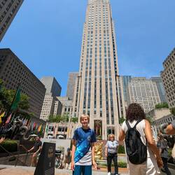 It is appropriate that E wanted his pic at 30 Rock given how much I watched that w/him as a newborn.