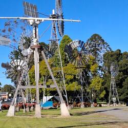 Cobb & Co museum with a collection windmills & the of precursor to wind turbines