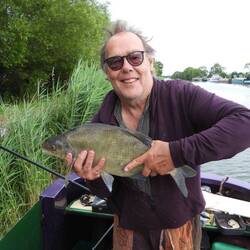 A 4.25lb Breem. Will caught fish less frequently here, but the ones he did catch were larger.