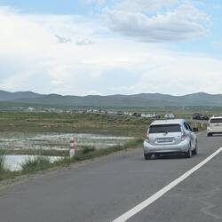 The whole of the open steppe and we are in a traffic jam