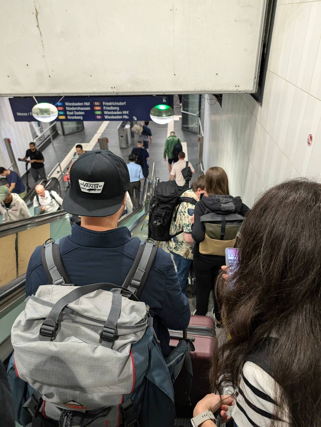 In Frankfurt Hbf angekommen, ab in die U-Bahn