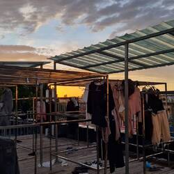 hostel rooftop. they even have free laundry yay