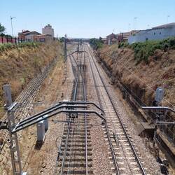 Schienennetz in Sahagún.