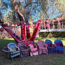 Yarn bomb or tree jumper?