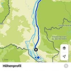 Meine Route heute. FindPenguins hatte es vorgezogen, einen geraden Strich auf die Karte zu ziehen.