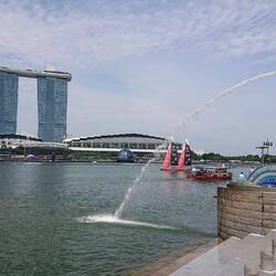 The Merlion, a Singapore welcome to visitors