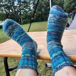 ... und Socken (handgestrickt von Litauerinnen)
