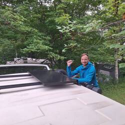 Installation des Solarpanels