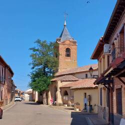 Kirchturm in El Burgo Ranero.