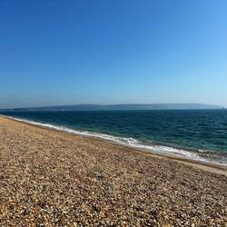 Isola di Wight dalla spiaggia